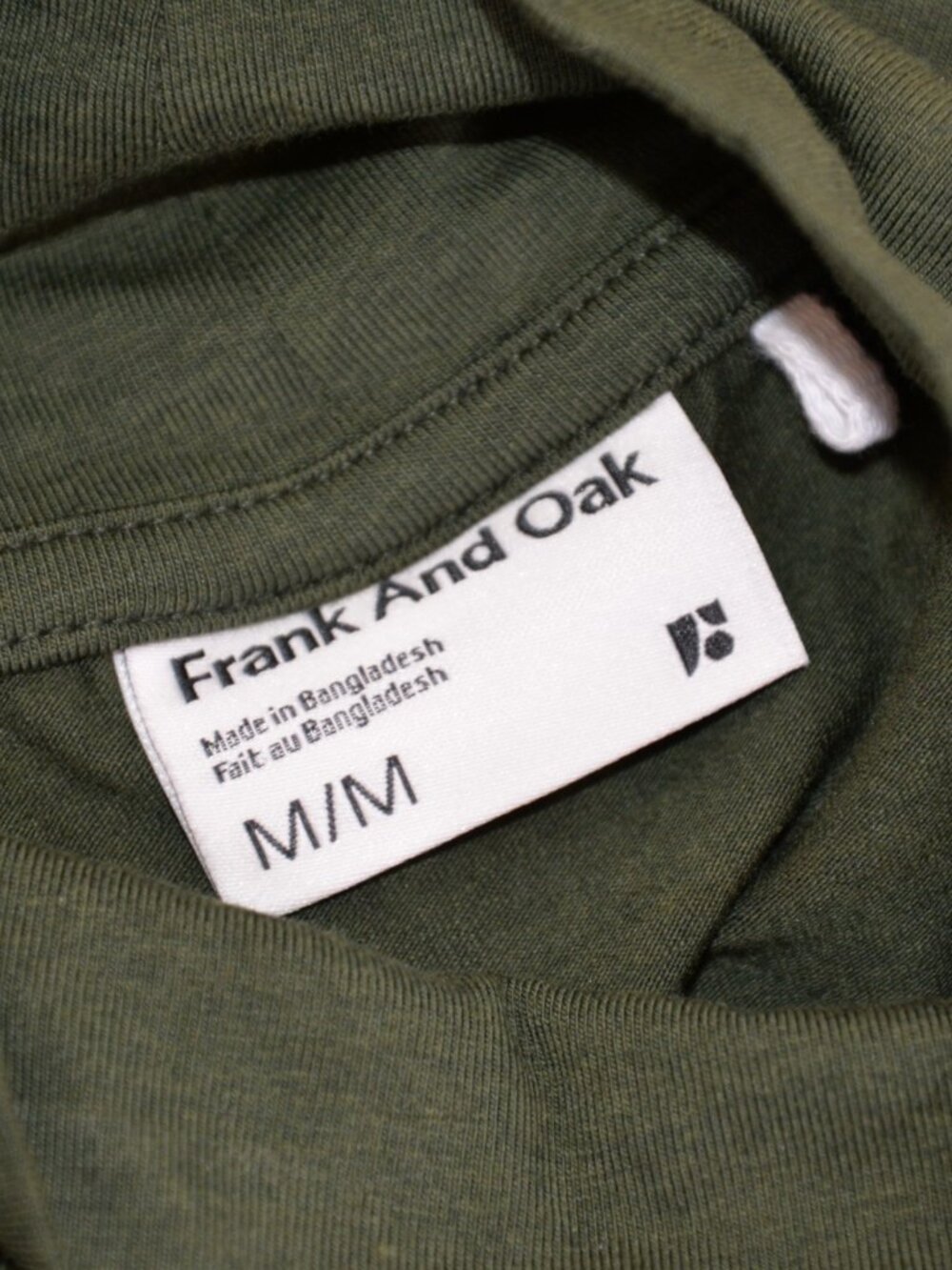 NWOT Frank and Oak Forest Green Cotton Turtleneck Sz M - Picture 4 of 7